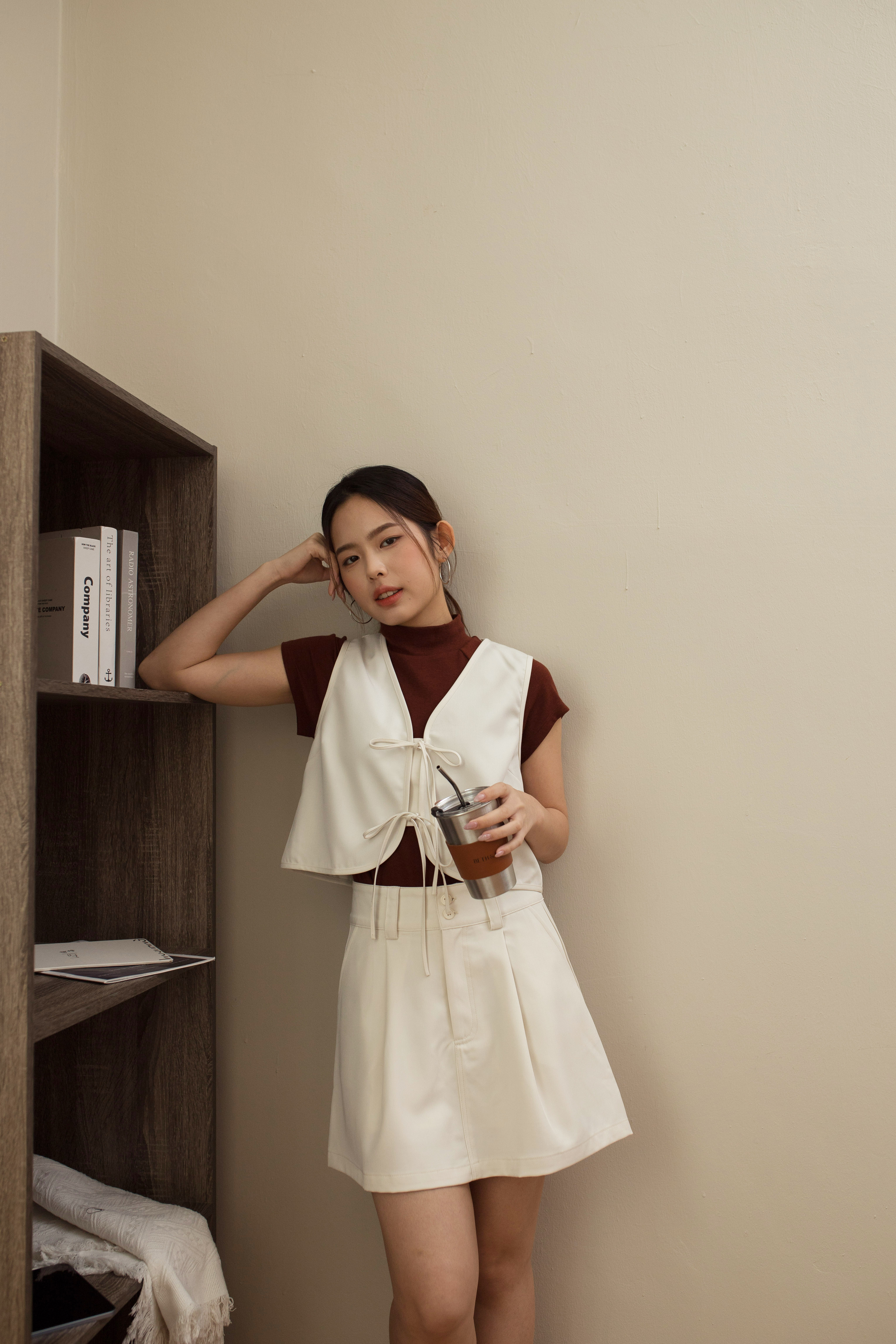 Laven Tied Front Top Beige -2538BVBEI