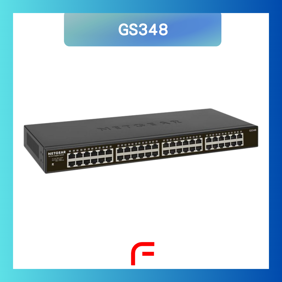 NETGEAR (GS348) 48埠 千兆非網管交換機 | 48-Port | Gigabit Ethernet