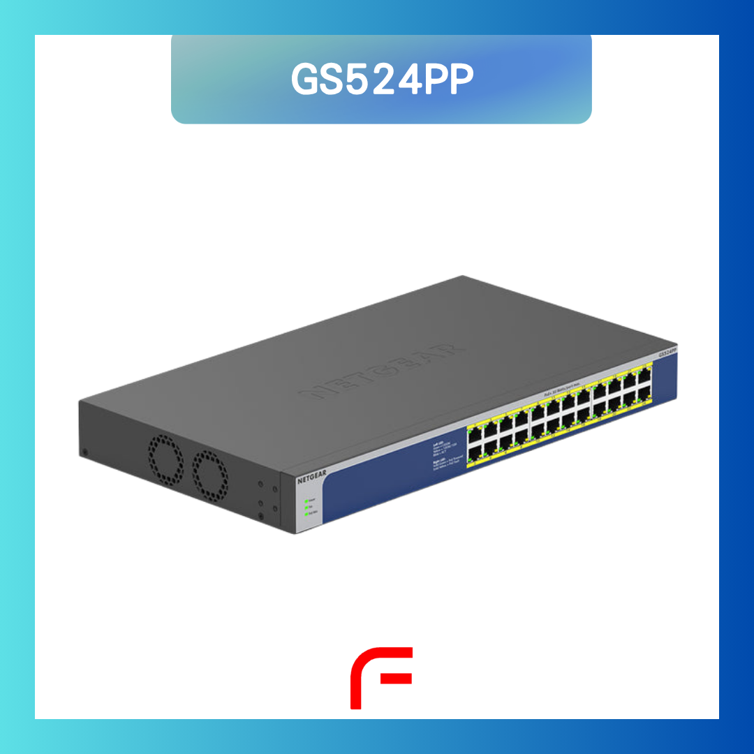 NETGEAR (GS524PP) 24埠 千兆非網管PoE+ 交換機 | 24x1G PoE+ 300W