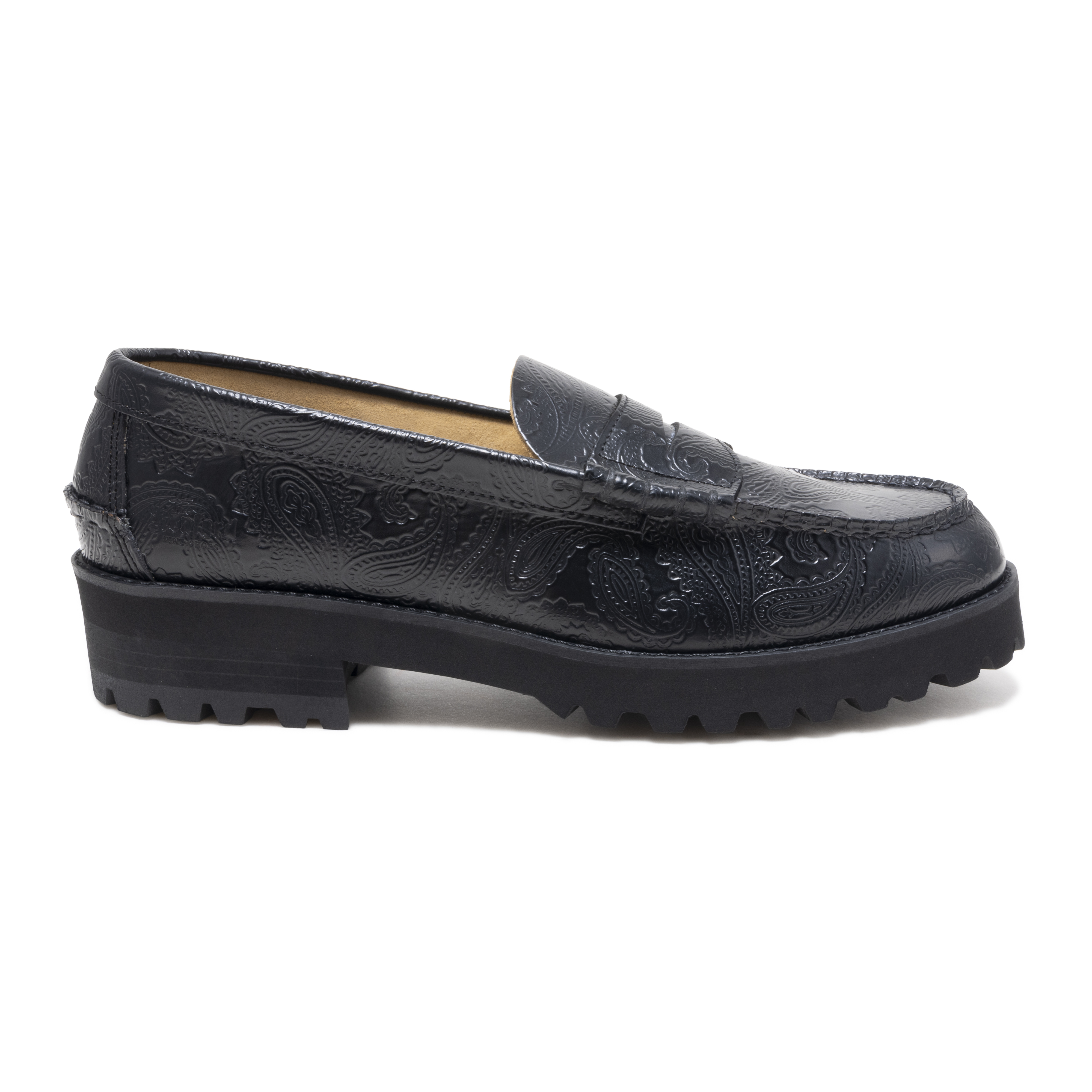 The Kenford Fineshoes WOMENS TANK SOLE LOAFERS / BLACK