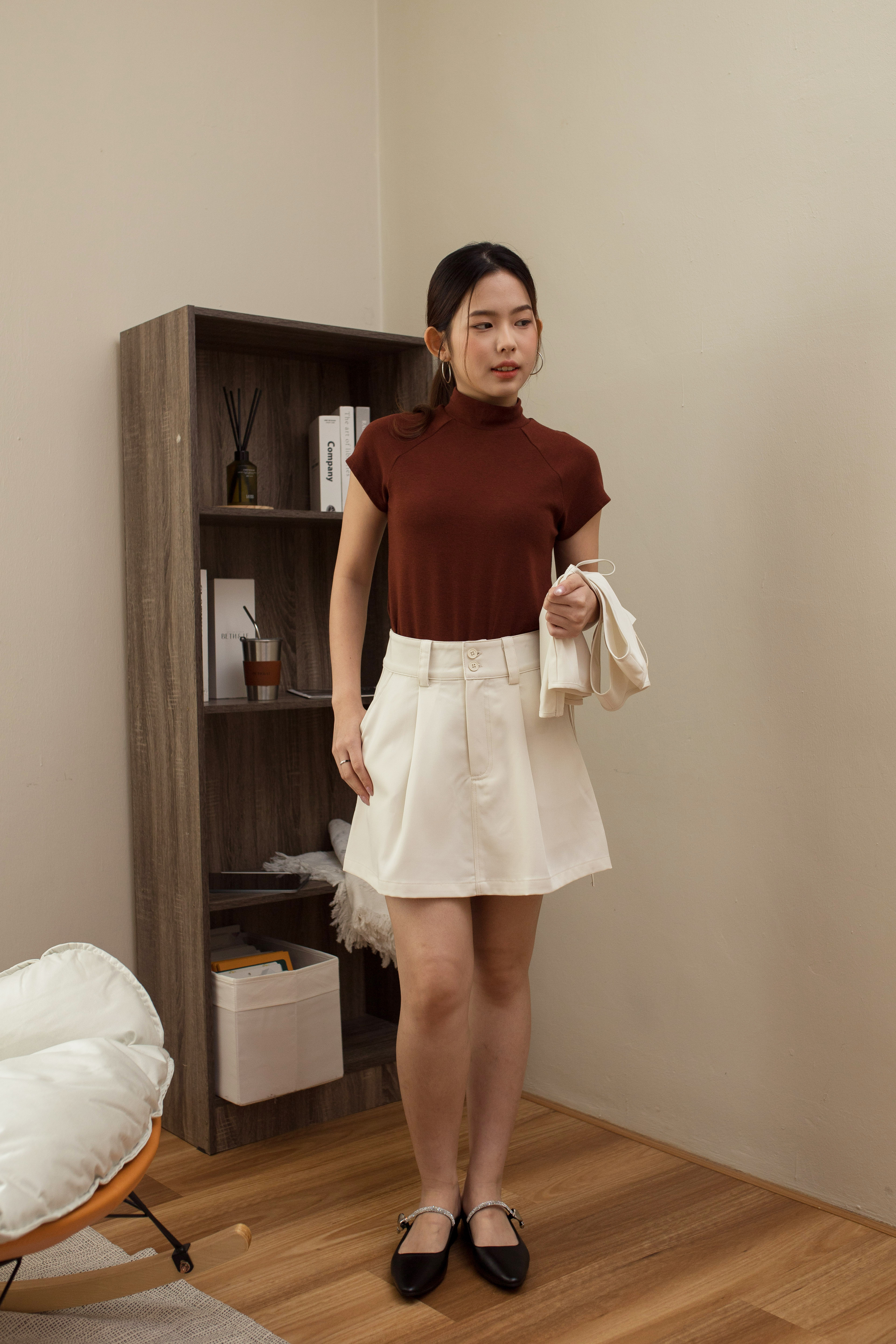 Laven Pleated Skort Beige - 2540SKBEI