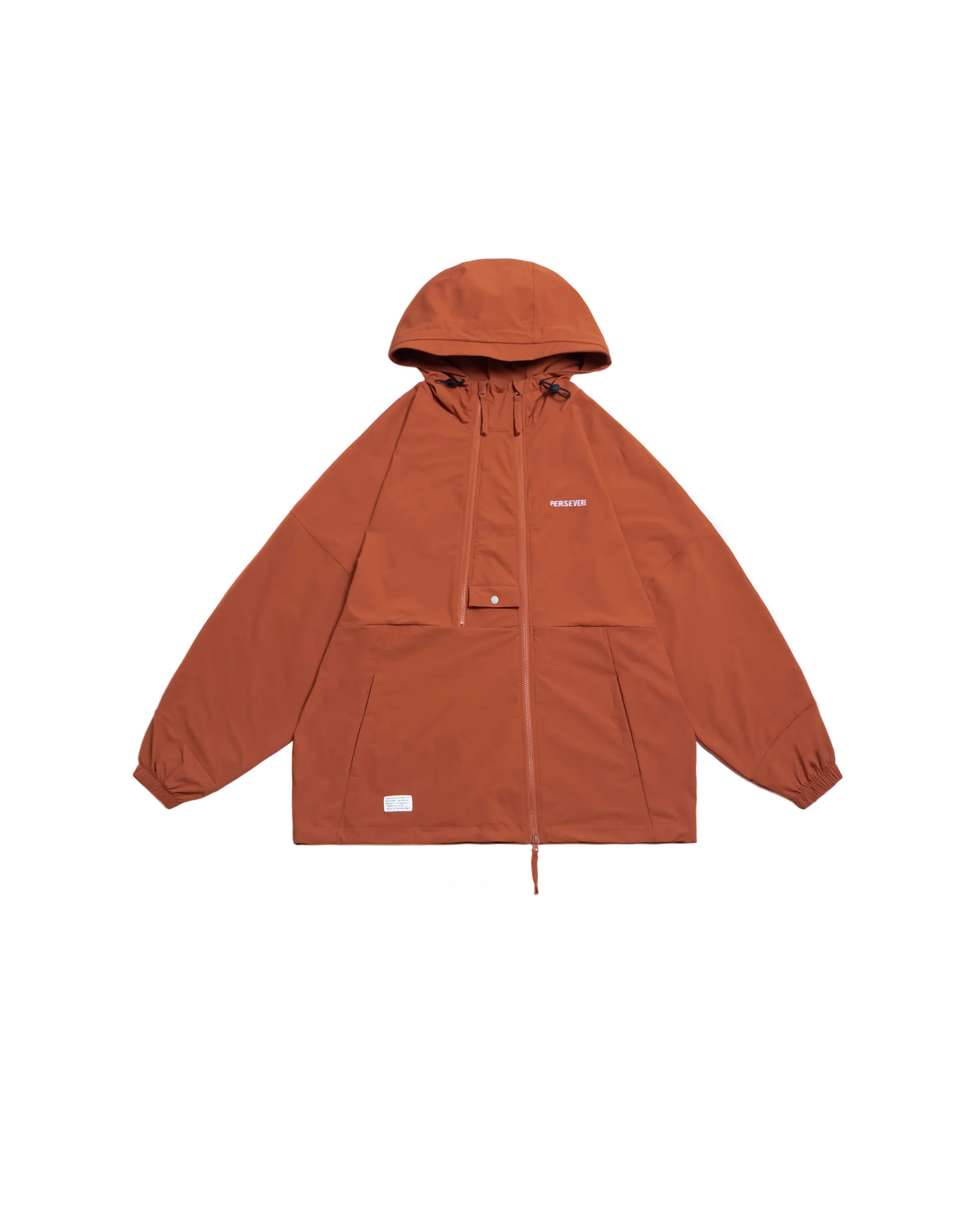 PERSEVERE WATER-REPELLENT PULLOVER SHELL JACKET - ORANGE