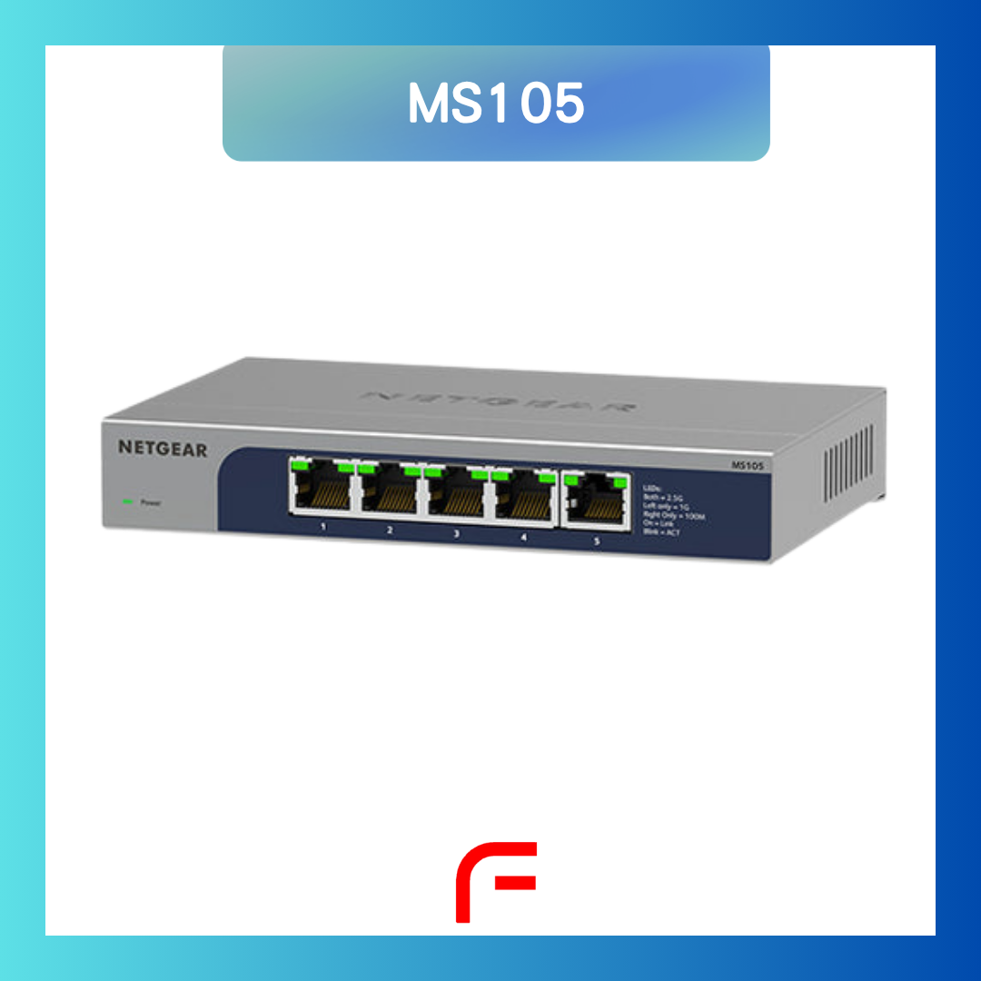 NETGEAR 5-Port Multi-Gigabit(2.5G) Ethernet Unmanaged Switch 非網管型交換器 MS105