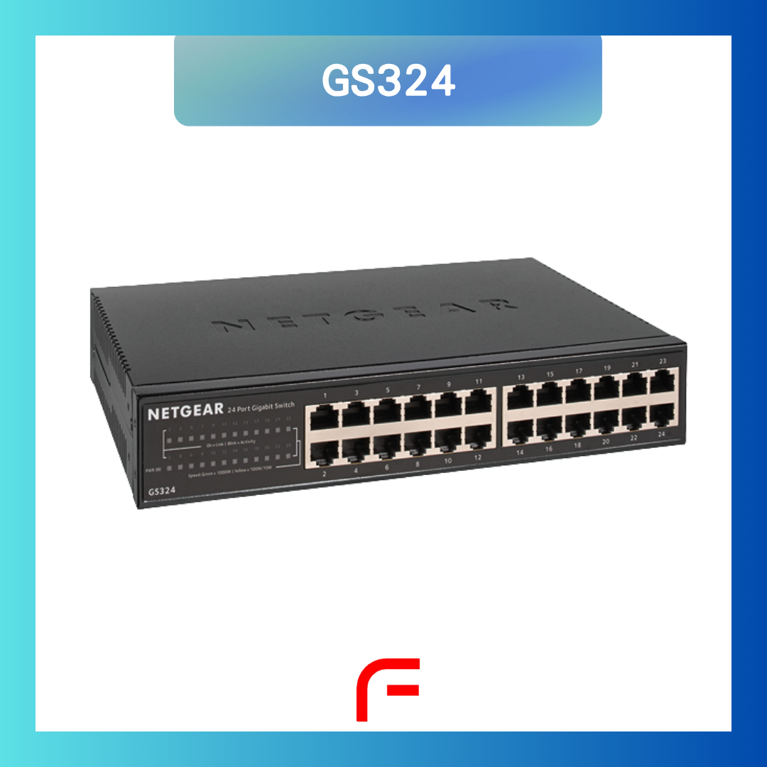NETGEAR (GS324) 24埠千兆非網管交換機 | 24-Port | Gigabit Ethernet