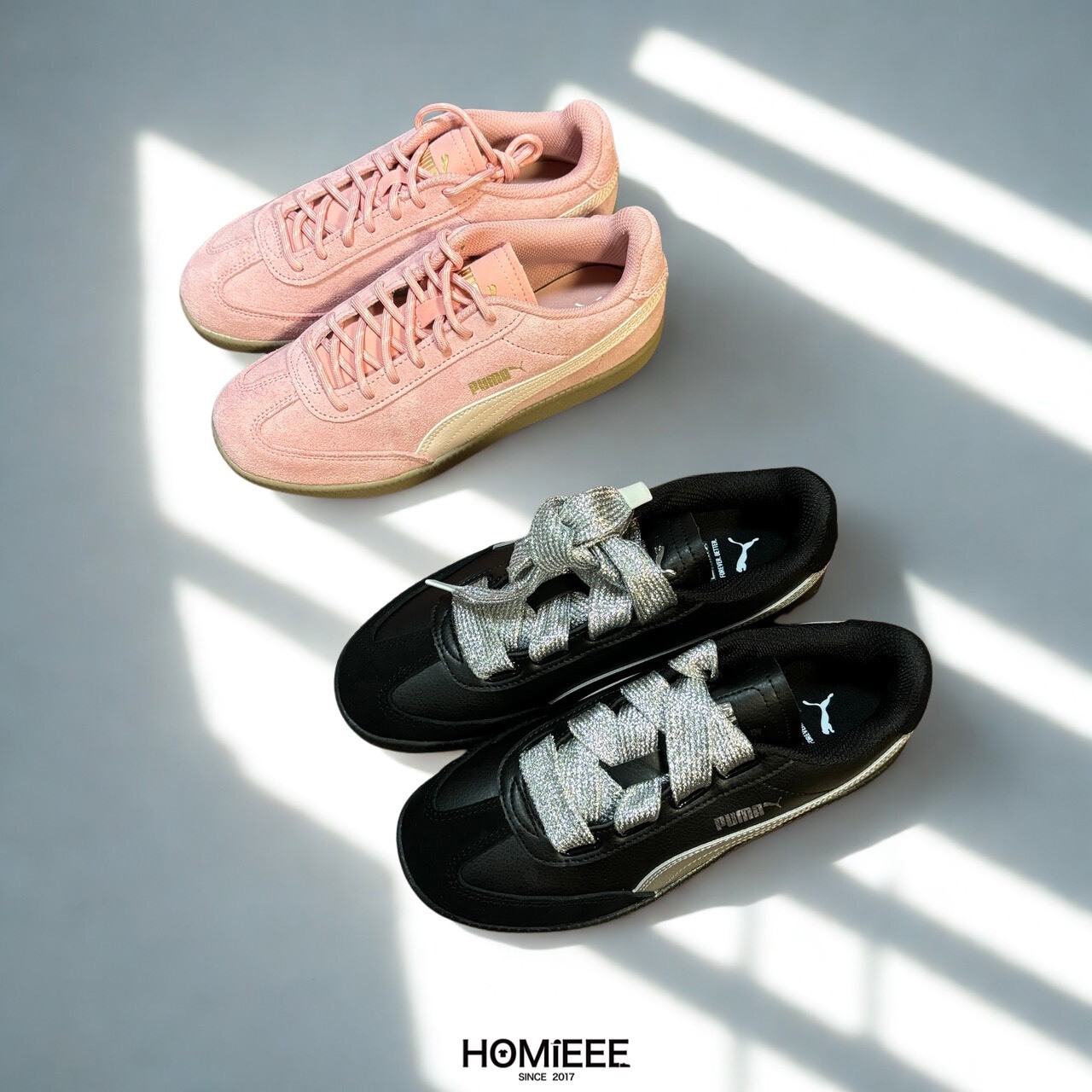 PUMA 9-T SUEDE 復古 休閒鞋 黑銀 粉色 女鞋 [407608-02] [406756-02]