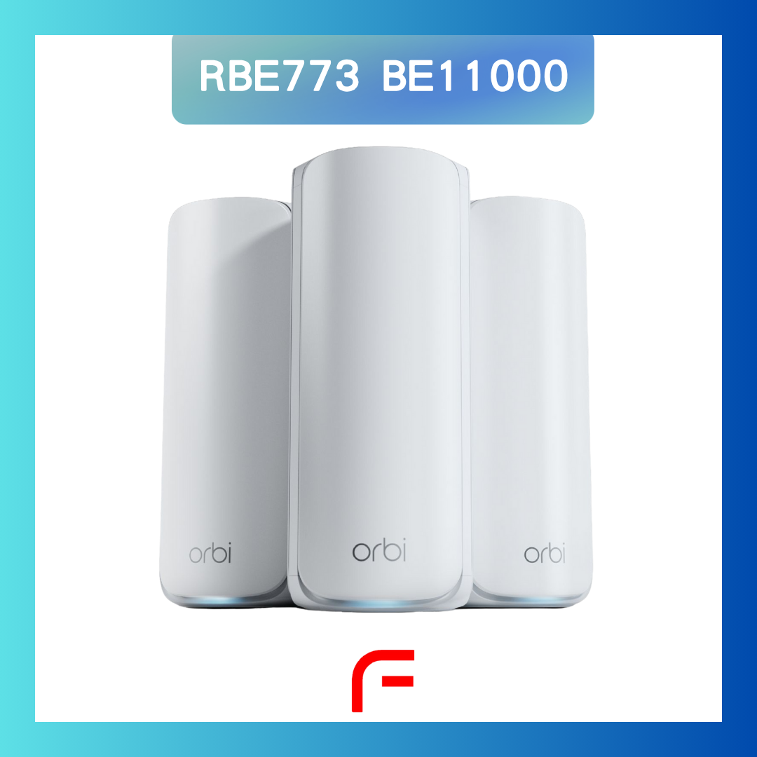 Netgear Orbi (RBE773) 三頻 BE11000 WiFi 7 Mesh 無線系統 (3件裝, 1主機+2分機)