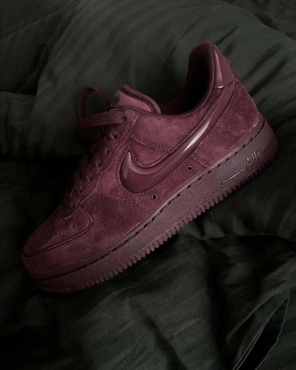 Nike Air Force 1 '07 麂皮 復古 酒紅