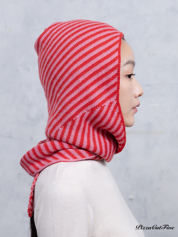 [兩件999]條紋護耳帽子/圍巾 PizzaCutFive PCF253630022