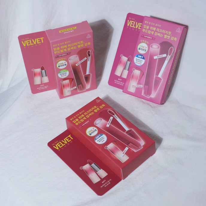 韓國 3CE 紅絲絨唇釉+迷你唇膏套組