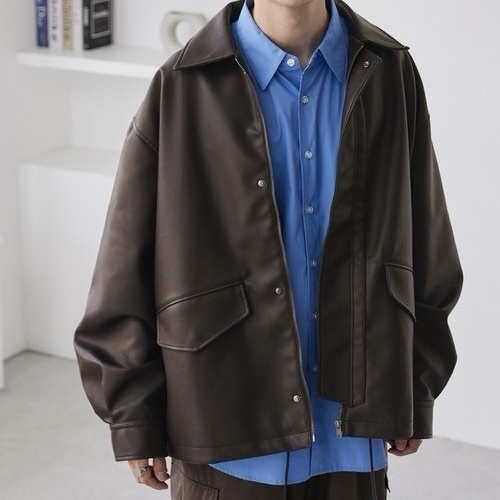 皮衣外套 拉鍊夾克 日常穿搭 秋冬服飾 男女同款 兩色 80908599