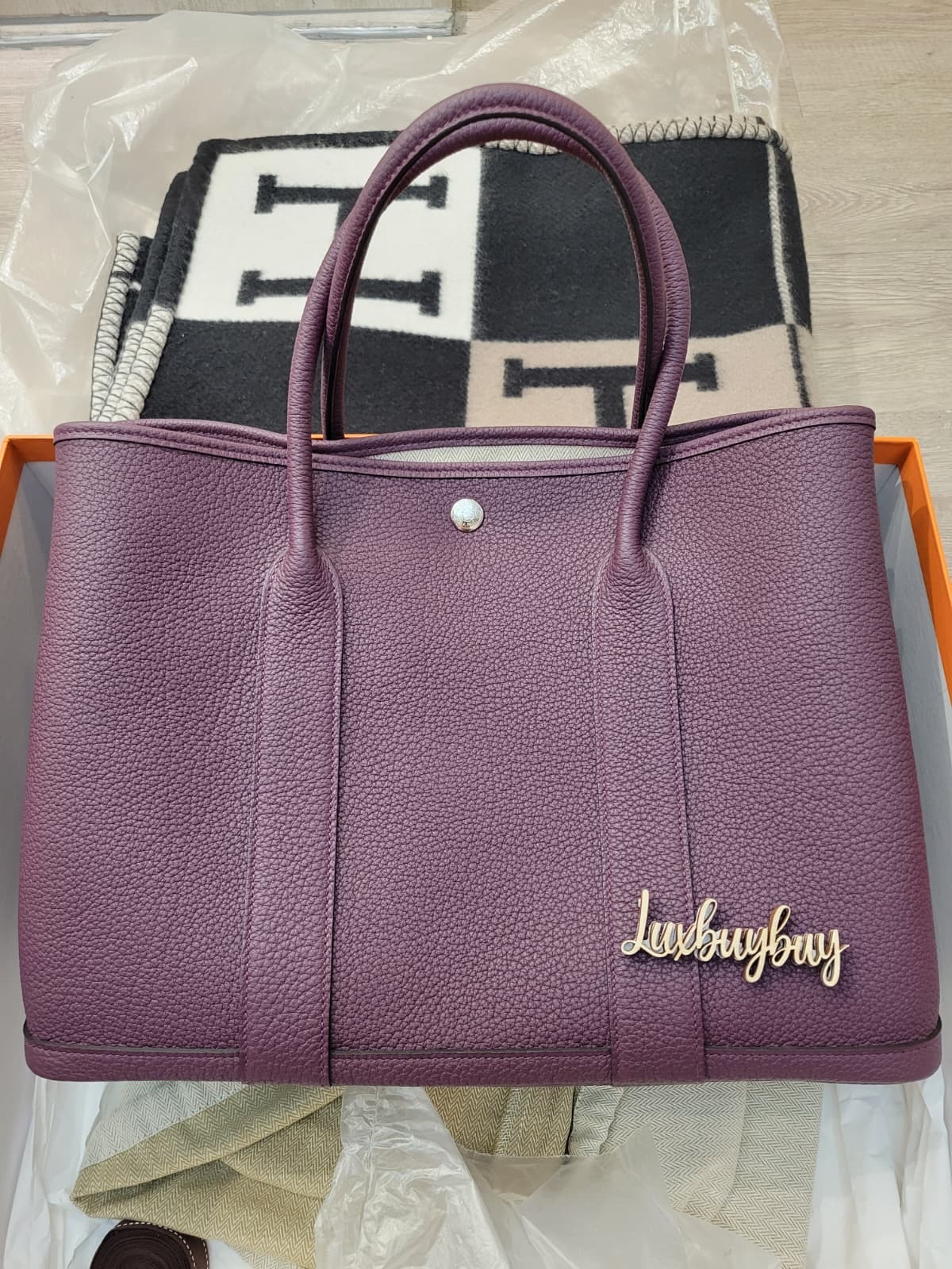 99%NEW HERMES GARDEN PARTY 36 N5 CASSIS CK 葡萄紫