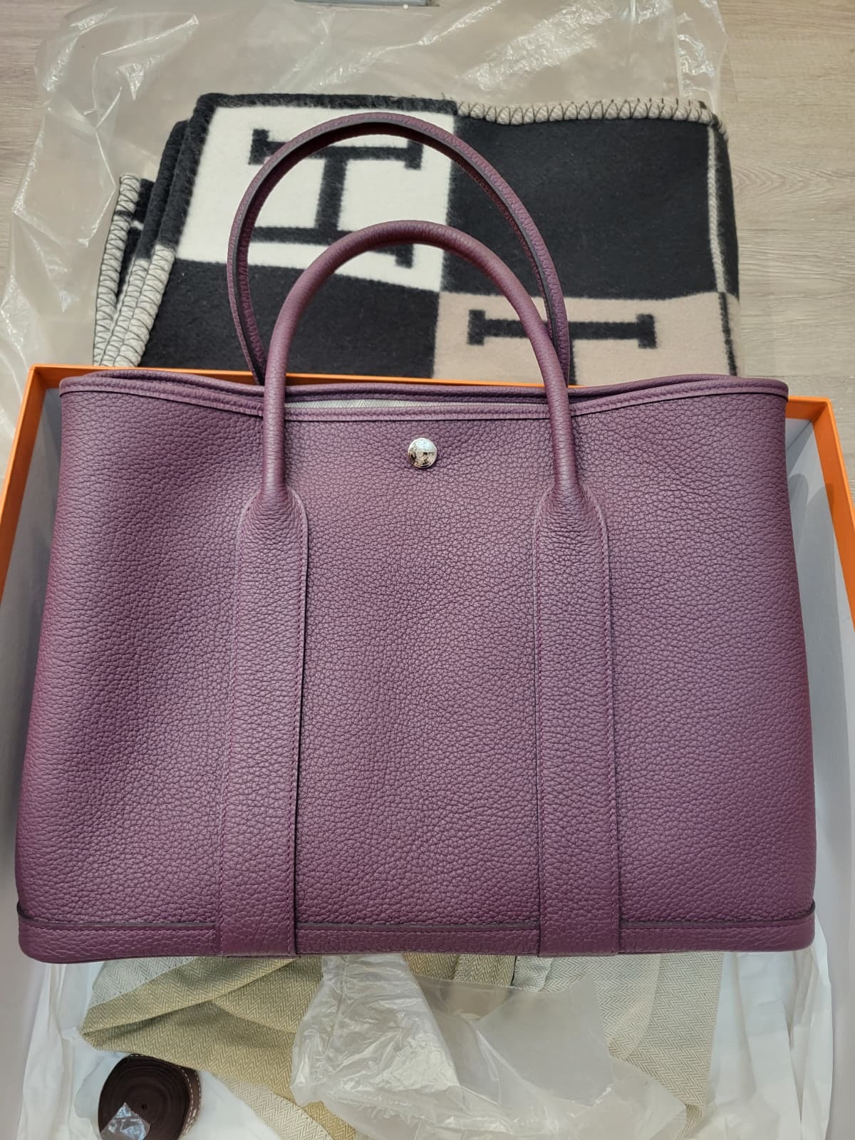 99%NEW HERMES GARDEN PARTY 36 N5 CASSIS CK 葡萄紫