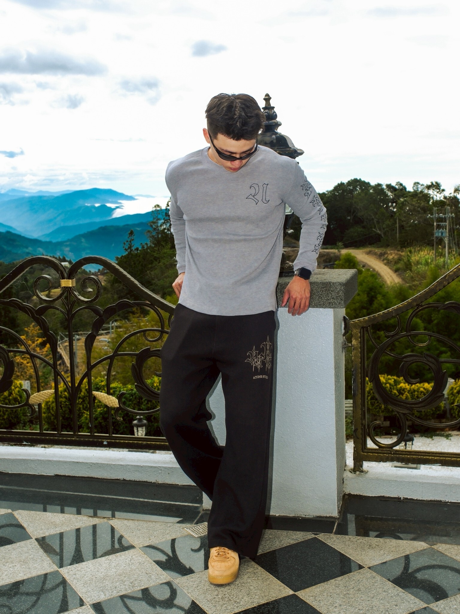 ATONE STUDIO 重磅華夫格 皇家Logo長褲 ATONE WAFFLE SWEATPANTS