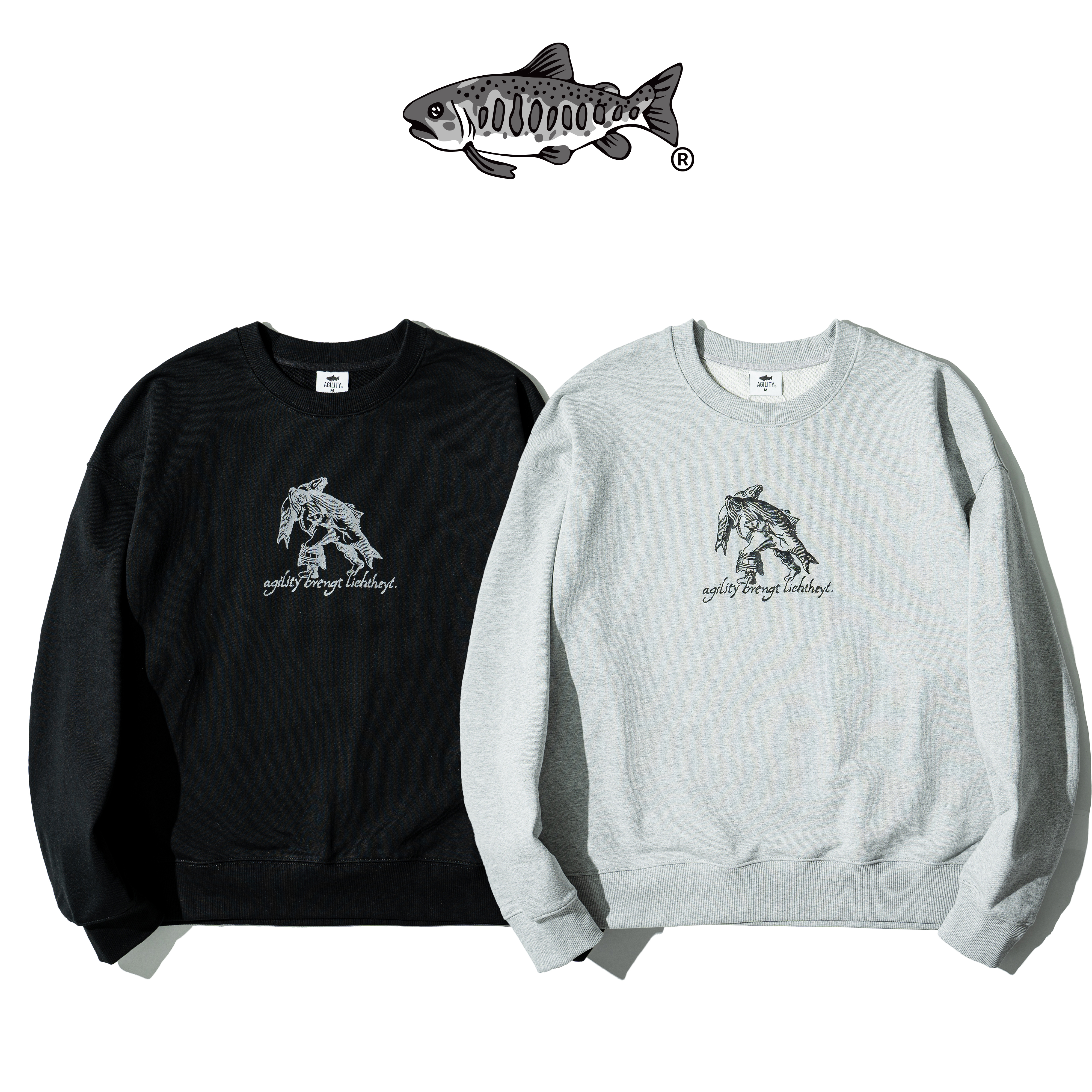 AGILITY Heavyweight Sweater "Merman" 重磅 魚人圖像 大學Tee [HC-V1]