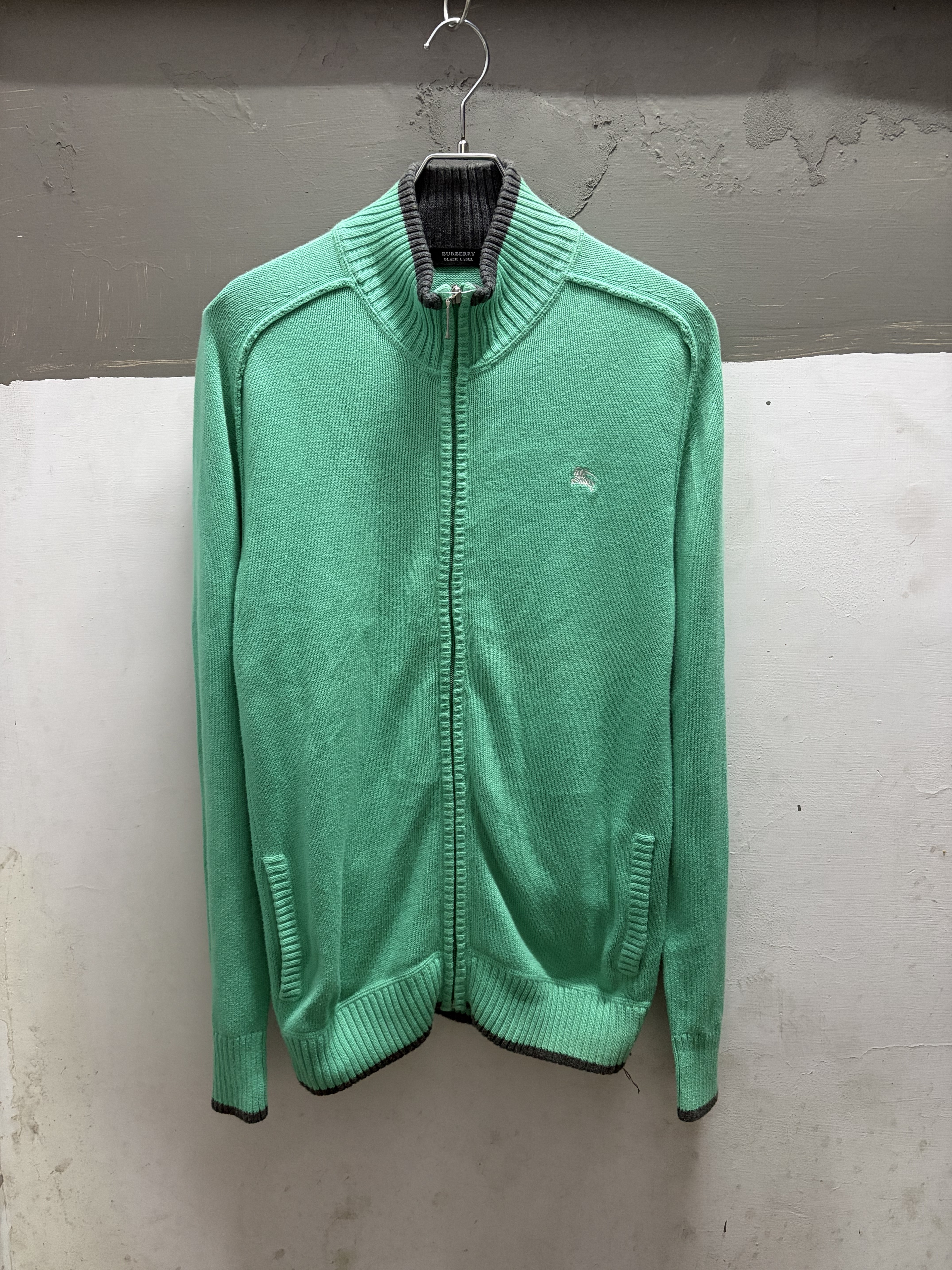 2000’s BURBERRY BLACK LABEL Cotton Driving Knit Sweater