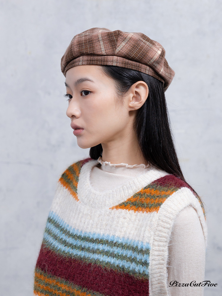 [兩件999]格紋貝蕾帽 PizzaCutFive PCF253630024