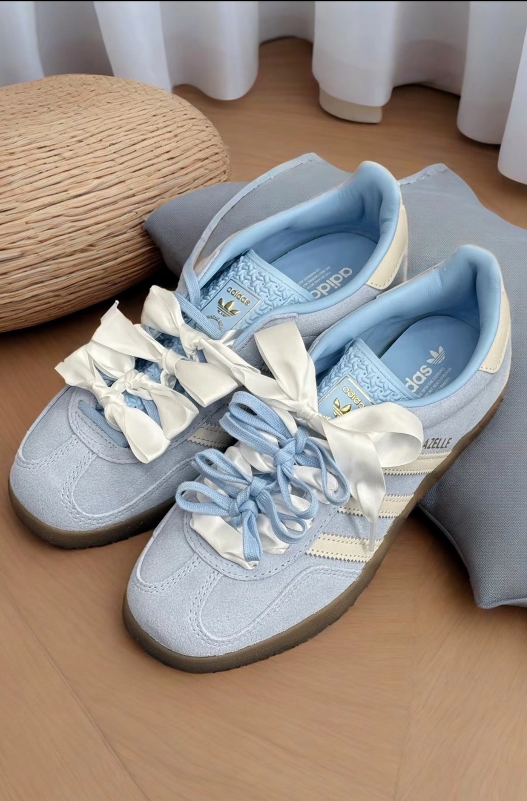 ADIDAS GAZELLE INDOOR W 淡藍 雲朵 女鞋