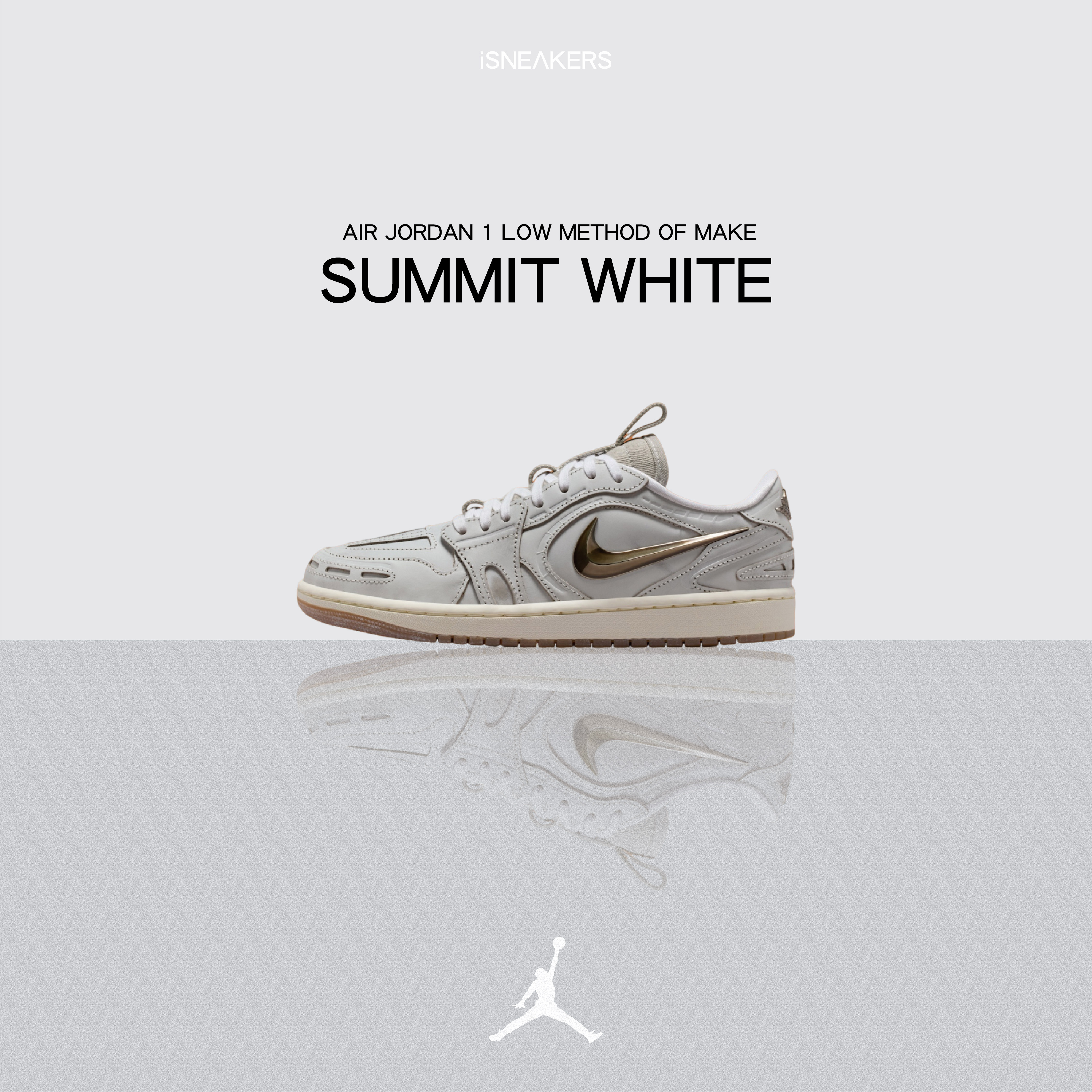 iSNEAKERS｜Air Jordan 1 Low Method of Make "Summit White" 山峰白 IM6662-181