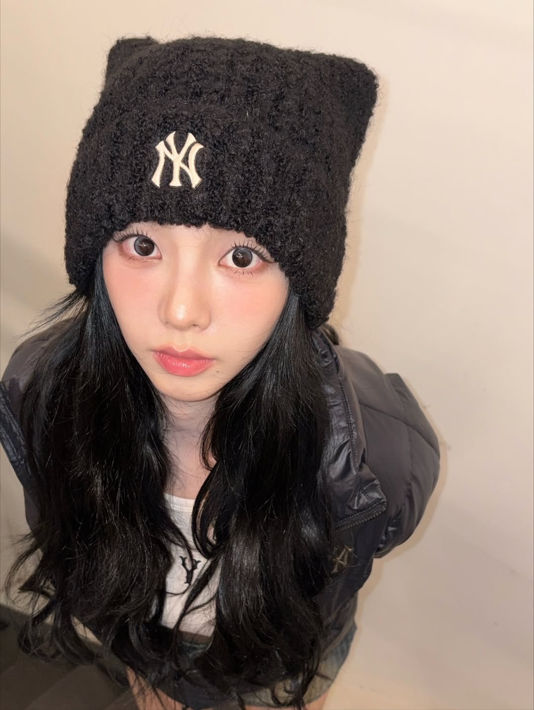 (KARINA同款) MLB CAT BEANIE (BLACK)