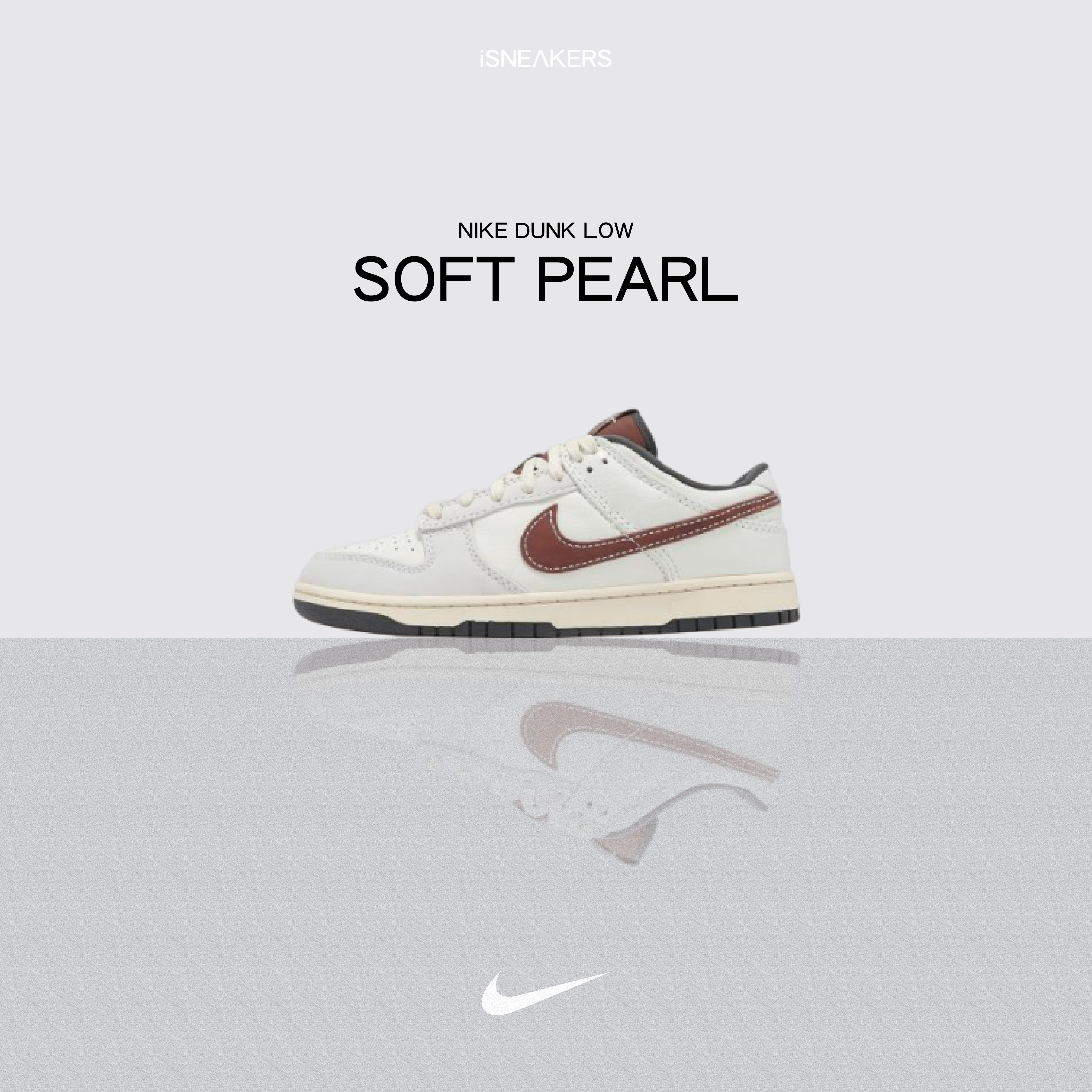 iSNEAKERS｜Nike Dunk Low "Soft Pearl" 米白酒紅 IM6670-202