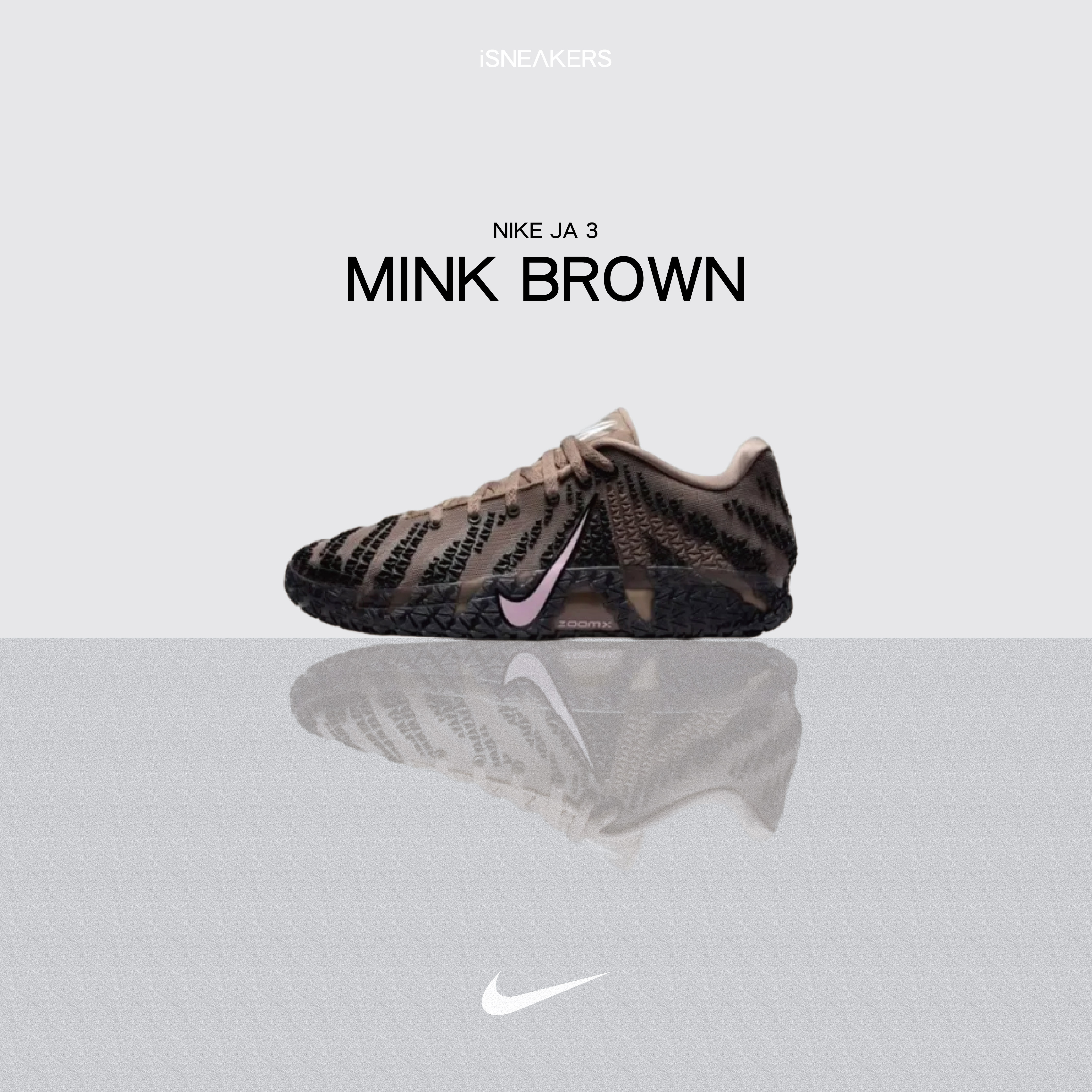 iSNEAKERS｜Nike Ja 3 "Mink Brown" 莫蘭特摩卡粉棕 HF2794-200