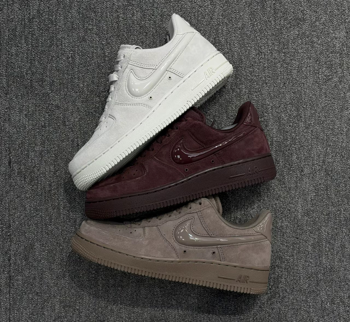 【APAIR】預購 Nike air force 1 low 立體勾勾 白 酒紅 棕 三色 冬季新品 hv4406-200/600/001