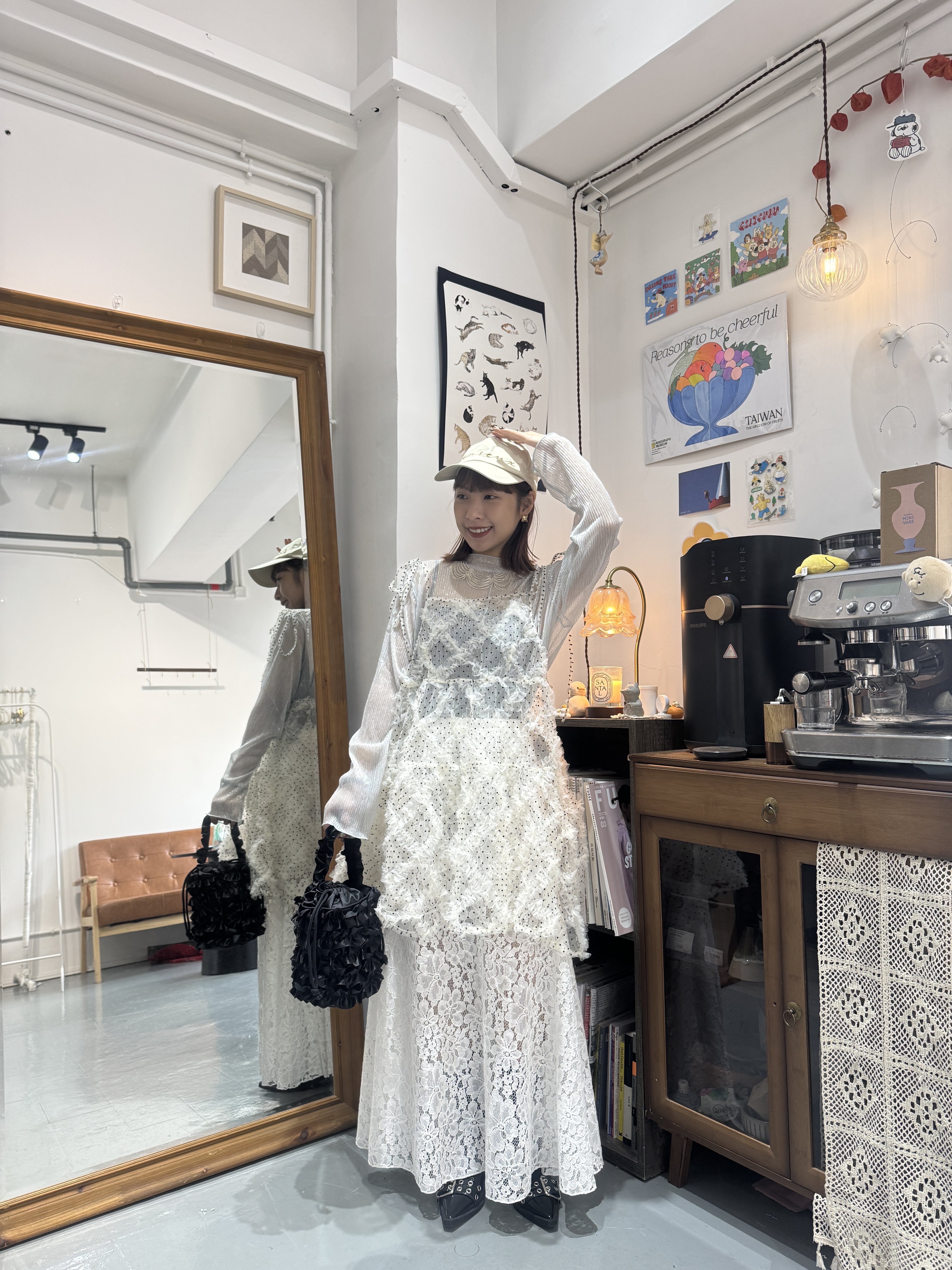 [現貨]Vol.135 暗波點紋菱格RUFLLE LAYER