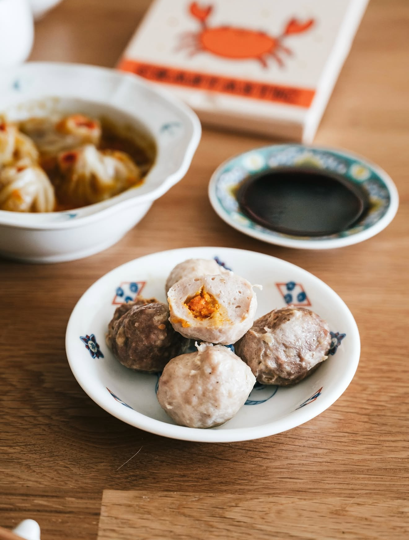 大閘蟹粉流心豬肉丸（100% 潮汕手打！）