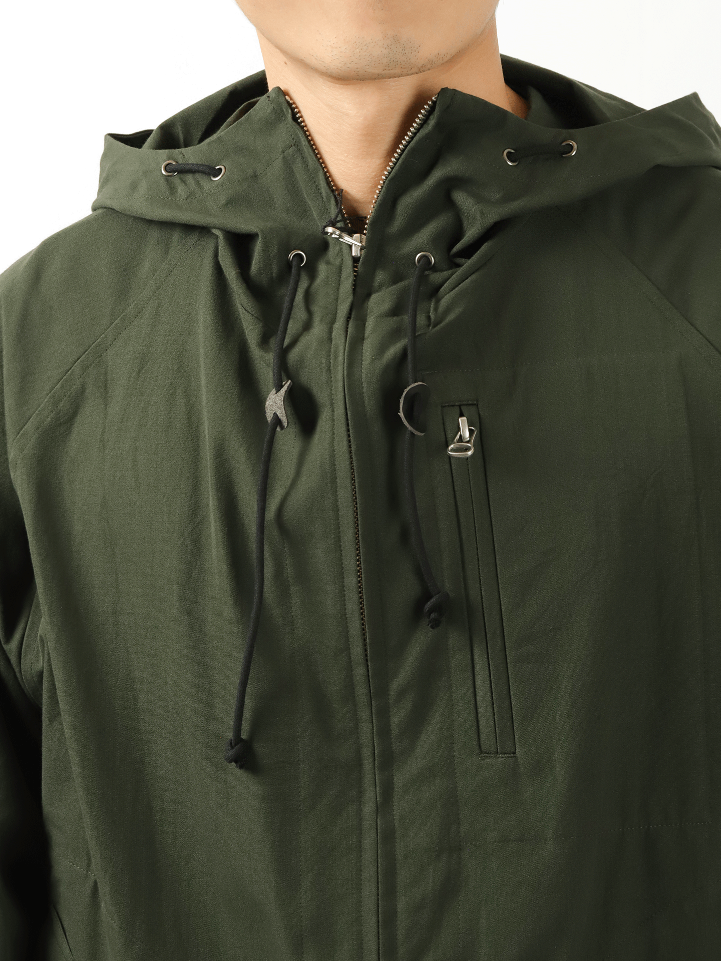 YOKO SAKAMOTO Hooded Jacket Olive YOKO SAKAMOTO Hooded Jacket Olive