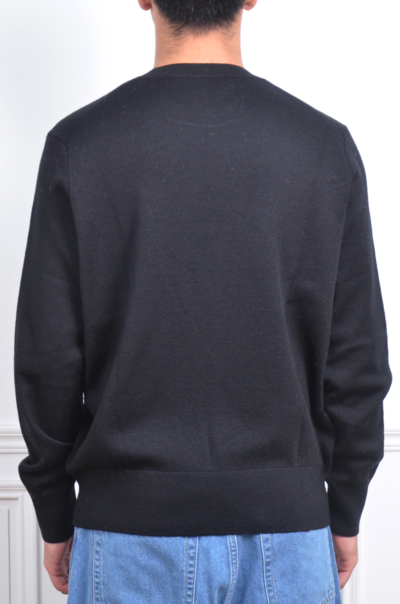 Ami Paris 針織羊毛薄毛衣-黑【HKS826.001.009】