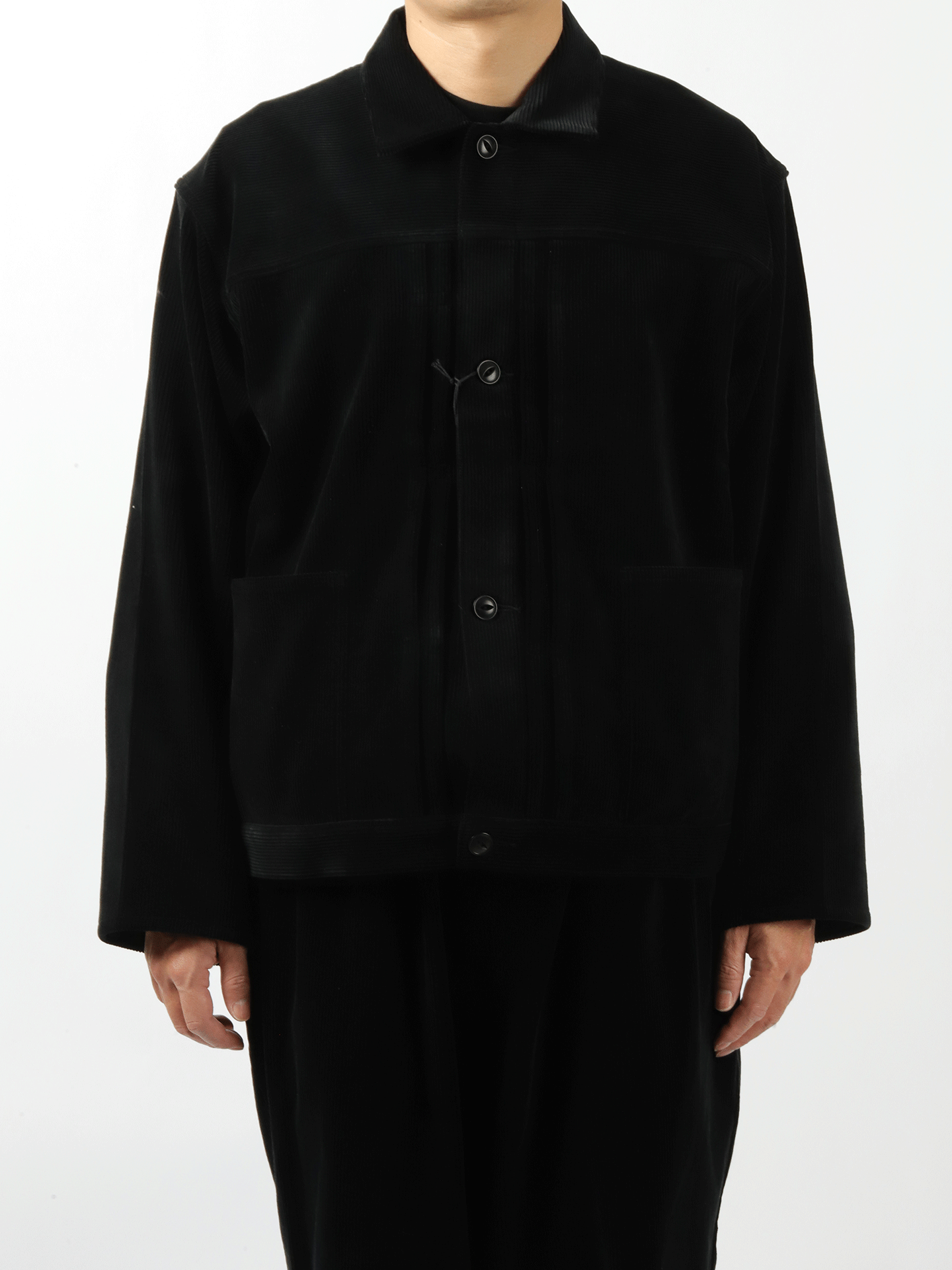 YOKO SAKAMOTO Pleats Jacket Black (comes with matching