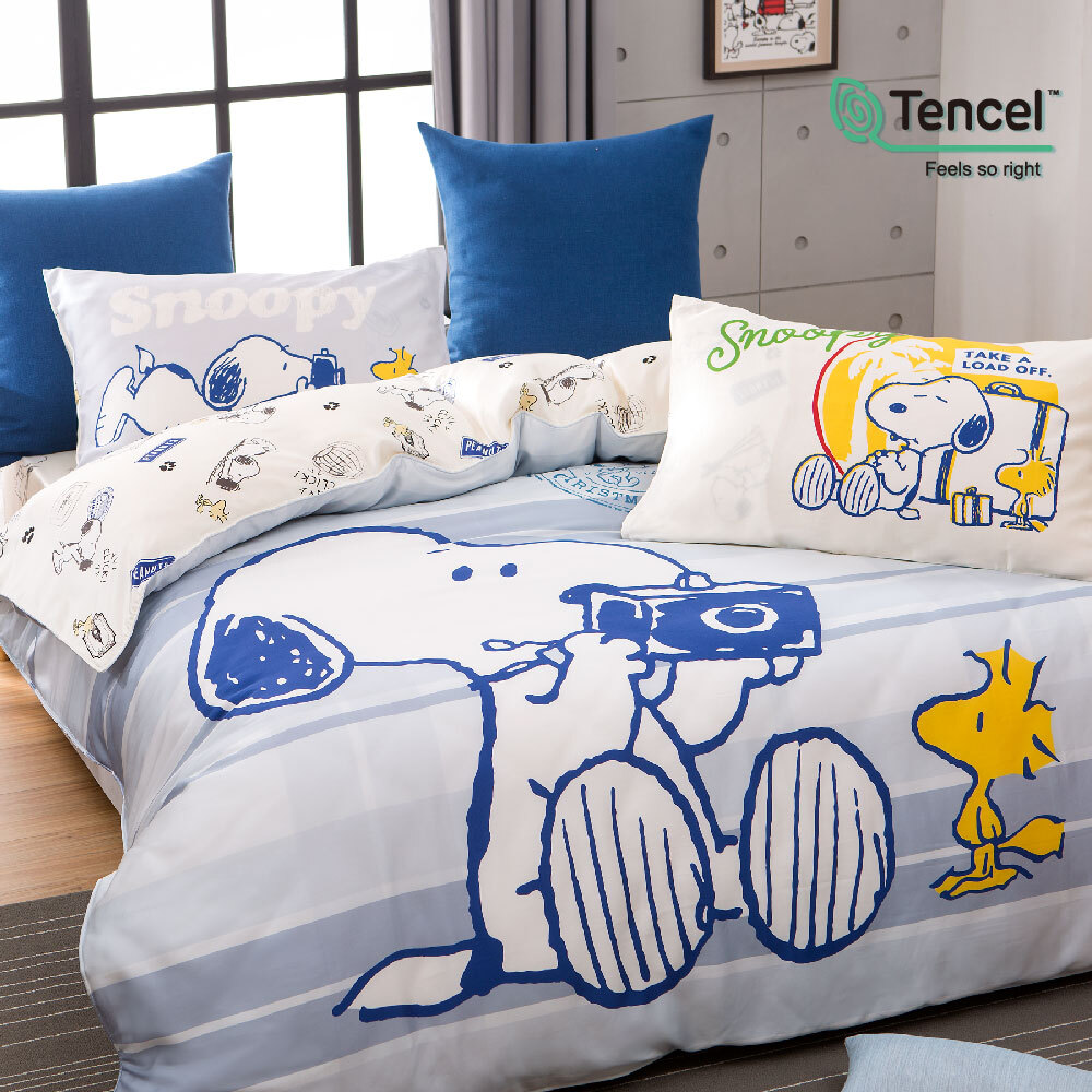 SNOOPY床包兩用被組 | 60支天絲 | SN513 笑一個