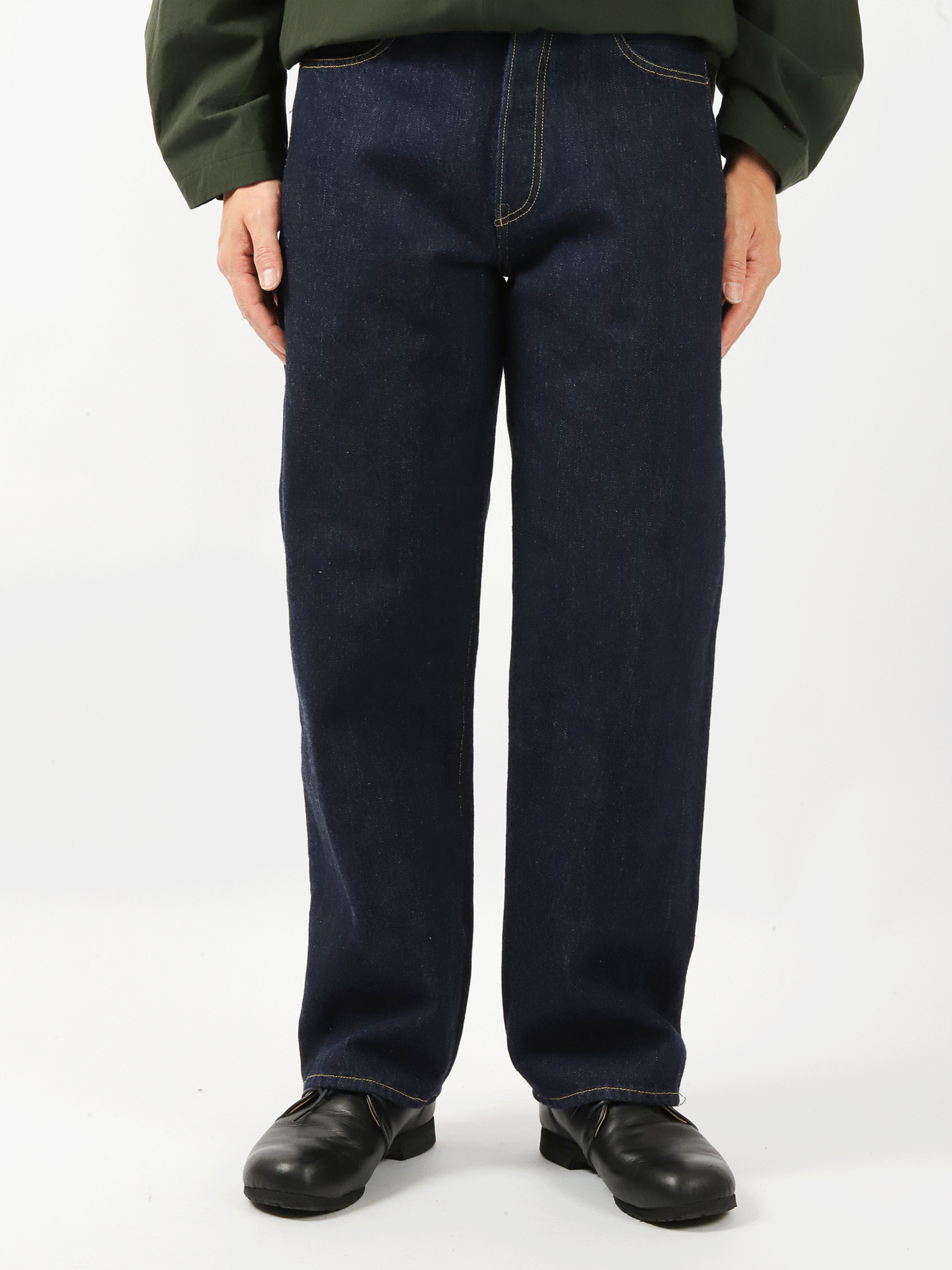 YOKO SAKAMOTO 5 Pocket Straight Pants Indigo