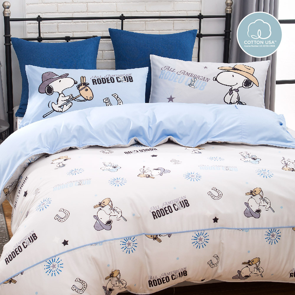 SNOOPY薄被單 | 無異纖精梳美國棉 | SN502 牛仔很忙
