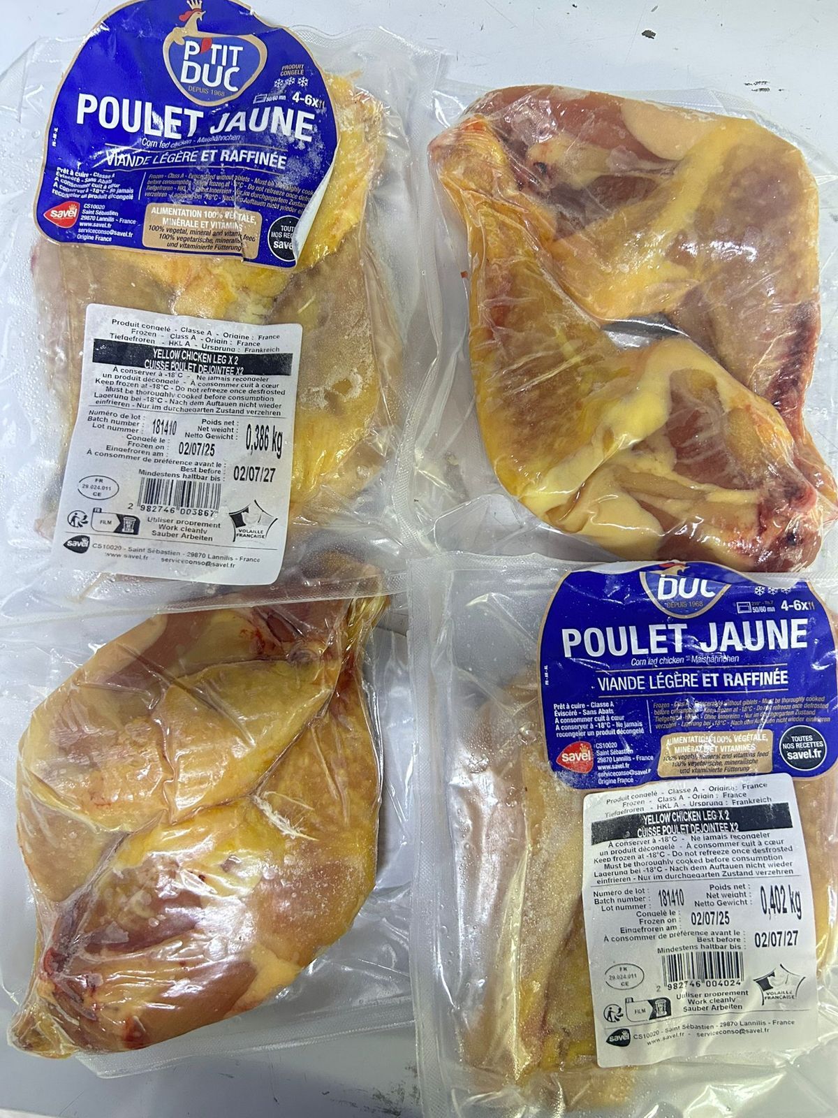 PTIT DUC 法國黃油雞脾 1包2隻脾 400g(急凍-18°C)