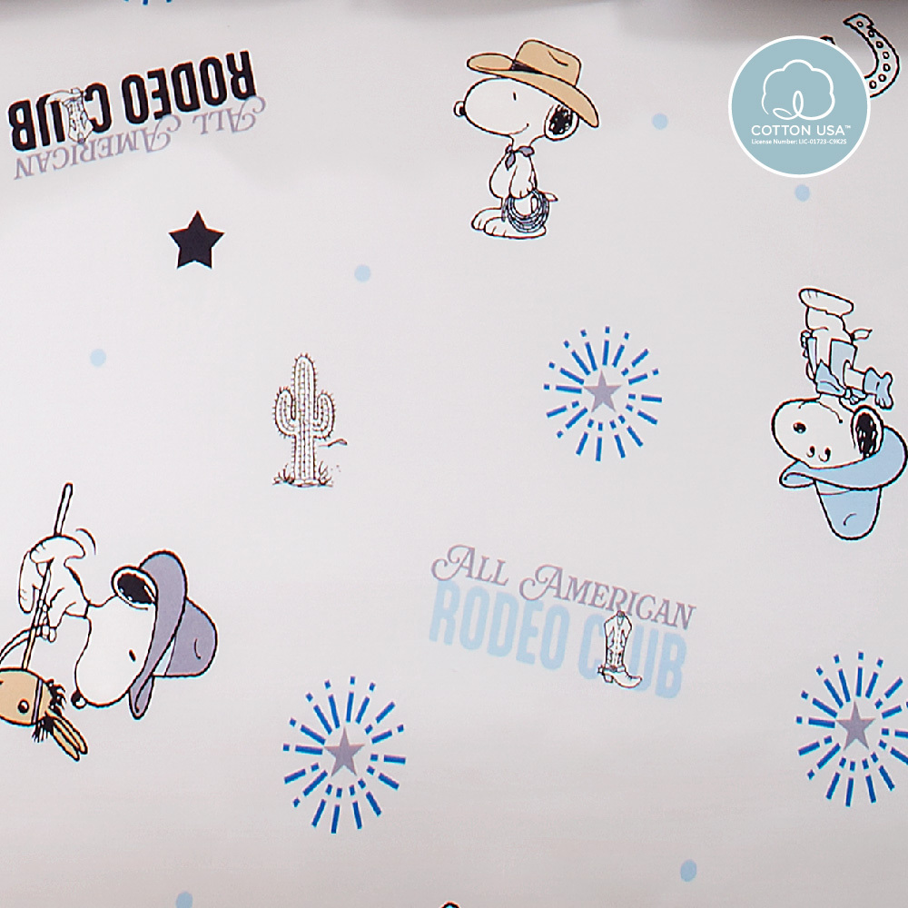 SNOOPY床包組 | 無異纖精梳美國棉 | SN502 牛仔很忙