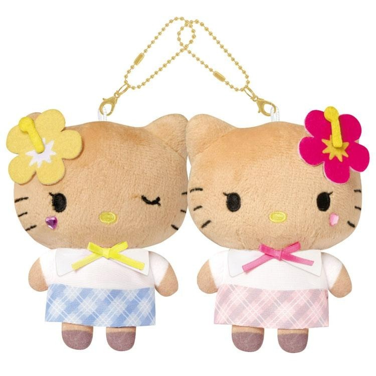 日本 Sanrio Hello Kitty 平成辣妹系列 - 磁吸對裝公仔匙扣 黑皮格仔裙