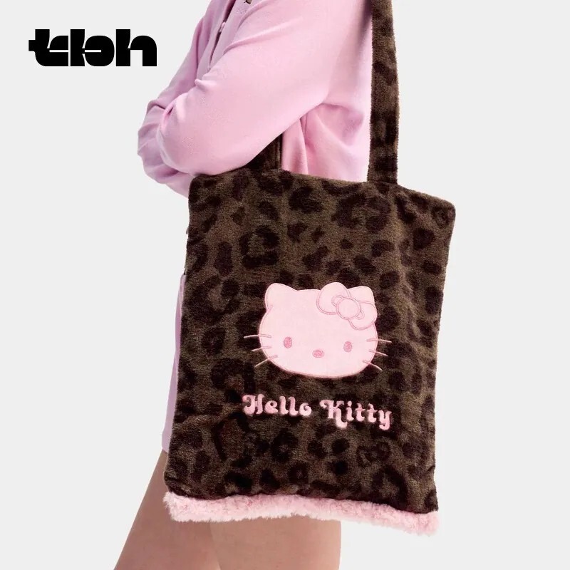 HELLO KITTY x TBH 豹紋系列 粉紅 手提袋 手提包 單肩包 凱蒂貓