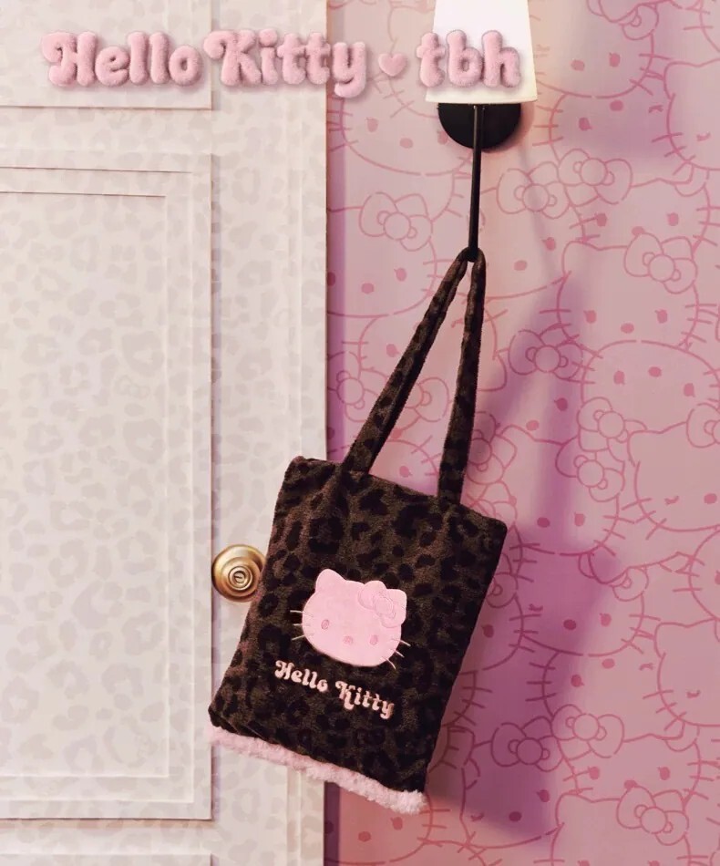 HELLO KITTY x TBH 豹紋系列 粉紅 手提袋 手提包 單肩包 凱蒂貓