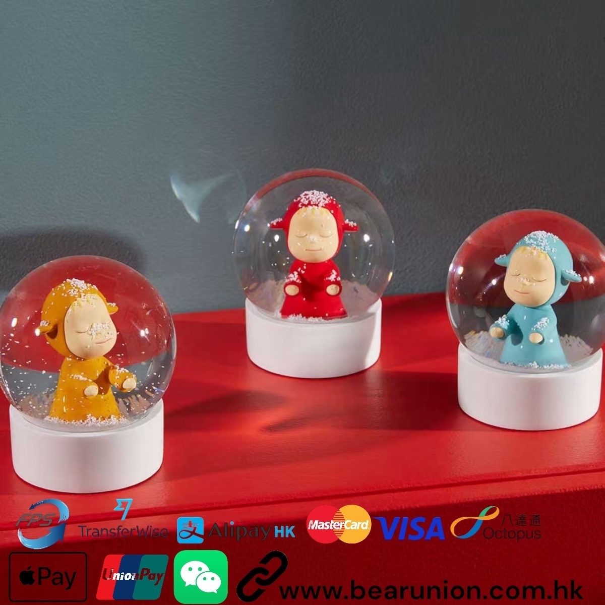 🎏預訂🎏 奈良美智 スノードーム Little Wanderer レッド