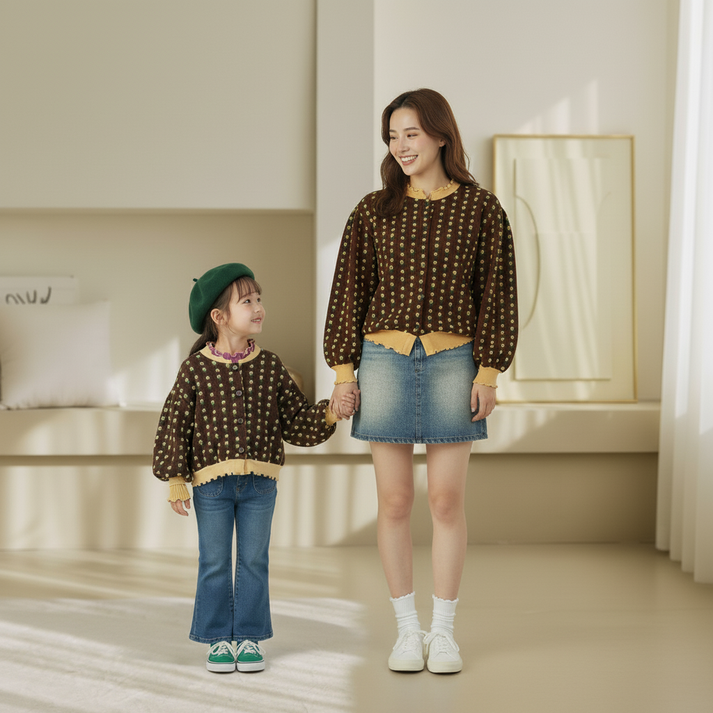 正韓春orangemom 親子裝_跟媽咪一起的花花外套