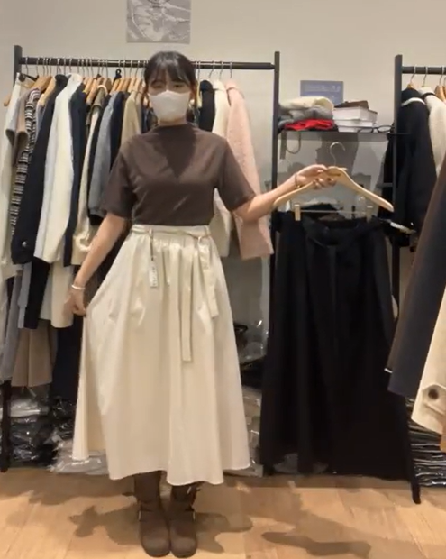 MN5105 腰帶百褶散長裙