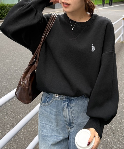 日本🇯🇵連線 U.S. POLO ASSN. 簡約風刺繡針織運動衫 針織 針織衫 衛衣 運動衫 長袖 刺繡 3色(任買兩件711免運)/預購