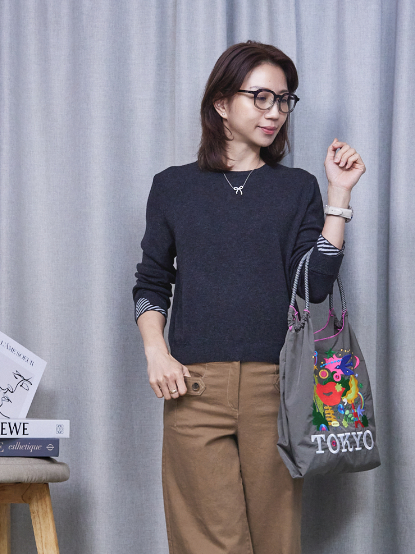 讓優雅變得不費力針織衫 (附披肩)