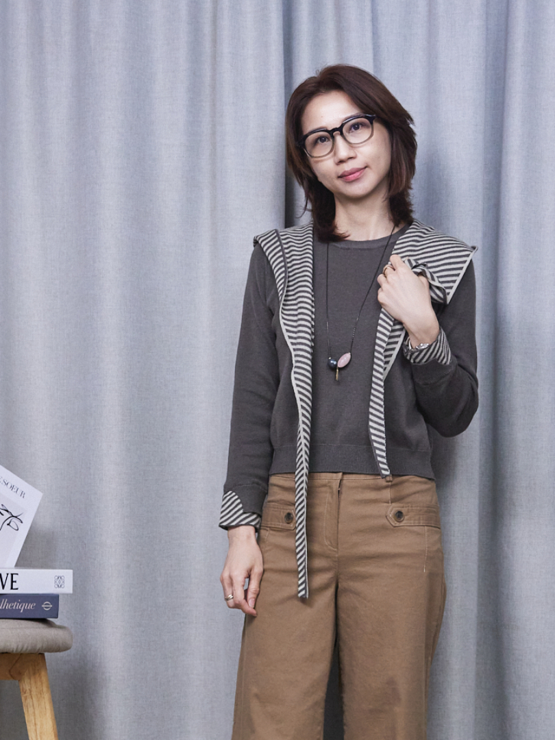 讓優雅變得不費力針織衫 (附披肩)