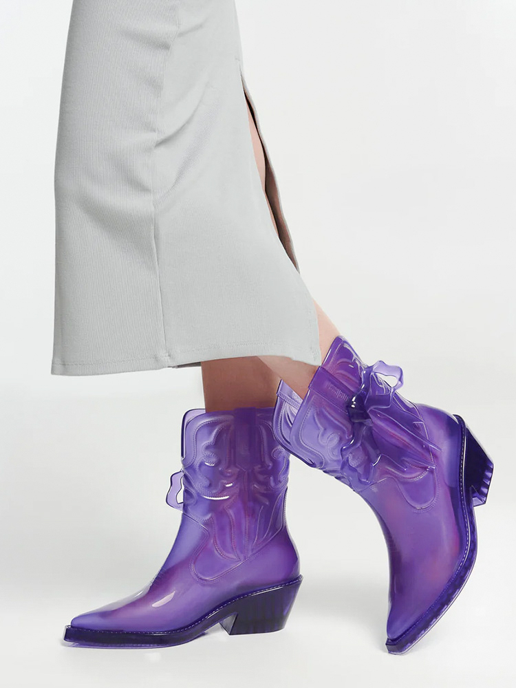 Maldito X Melissa Texas Transparent Purple