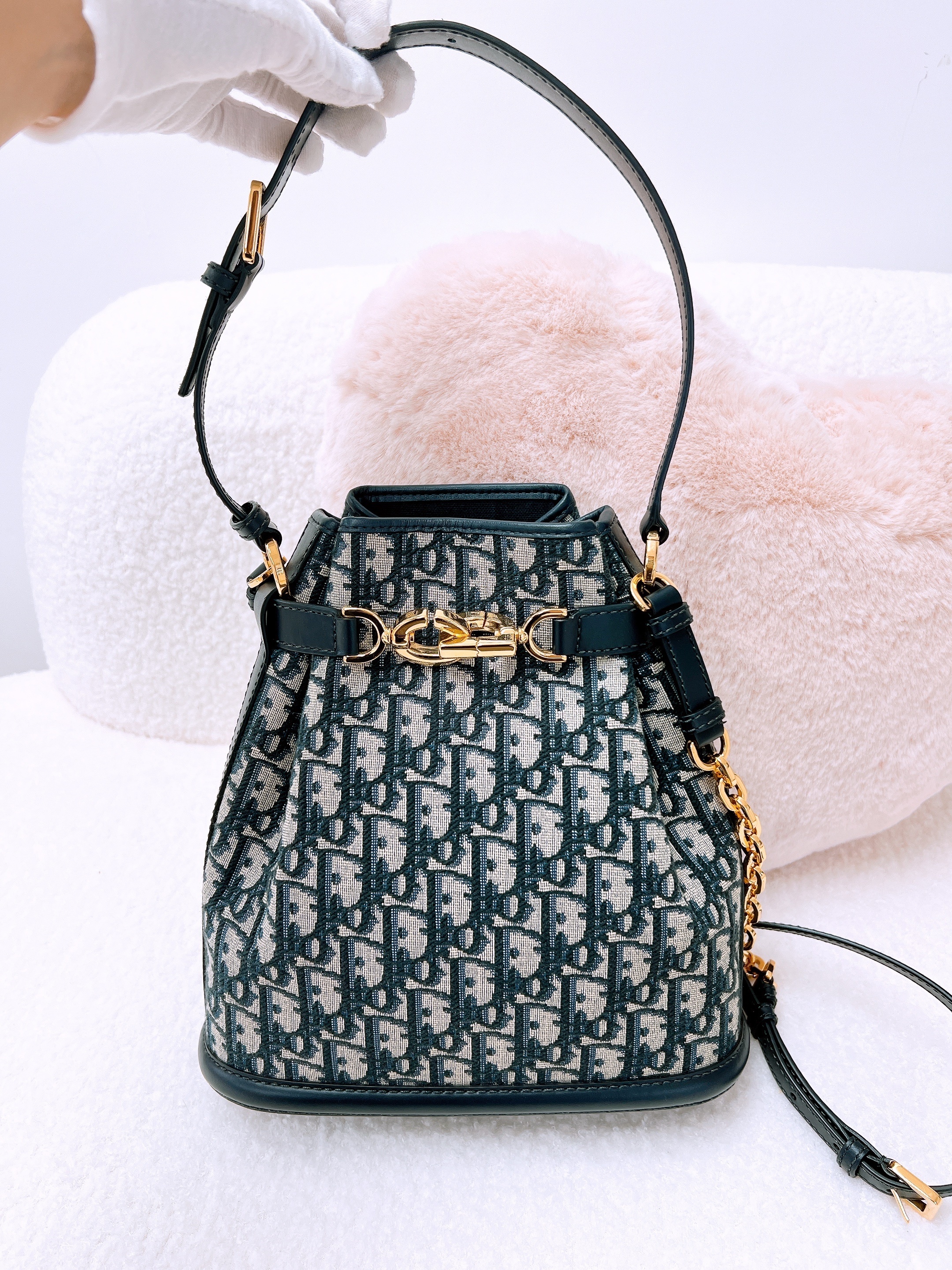 Dior c’est dior bucket medium (blue oblique)