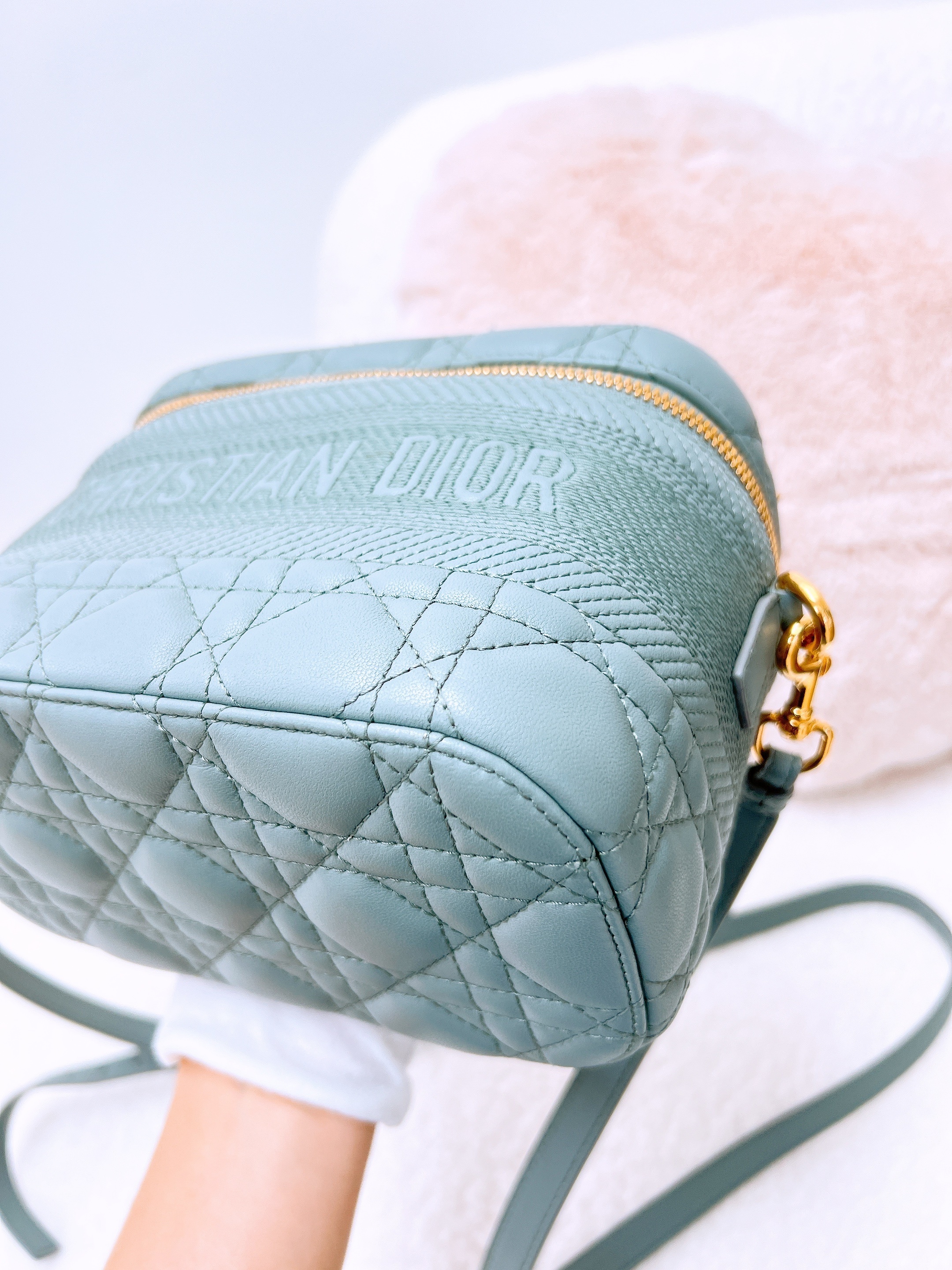 Dior travel vanity case grey