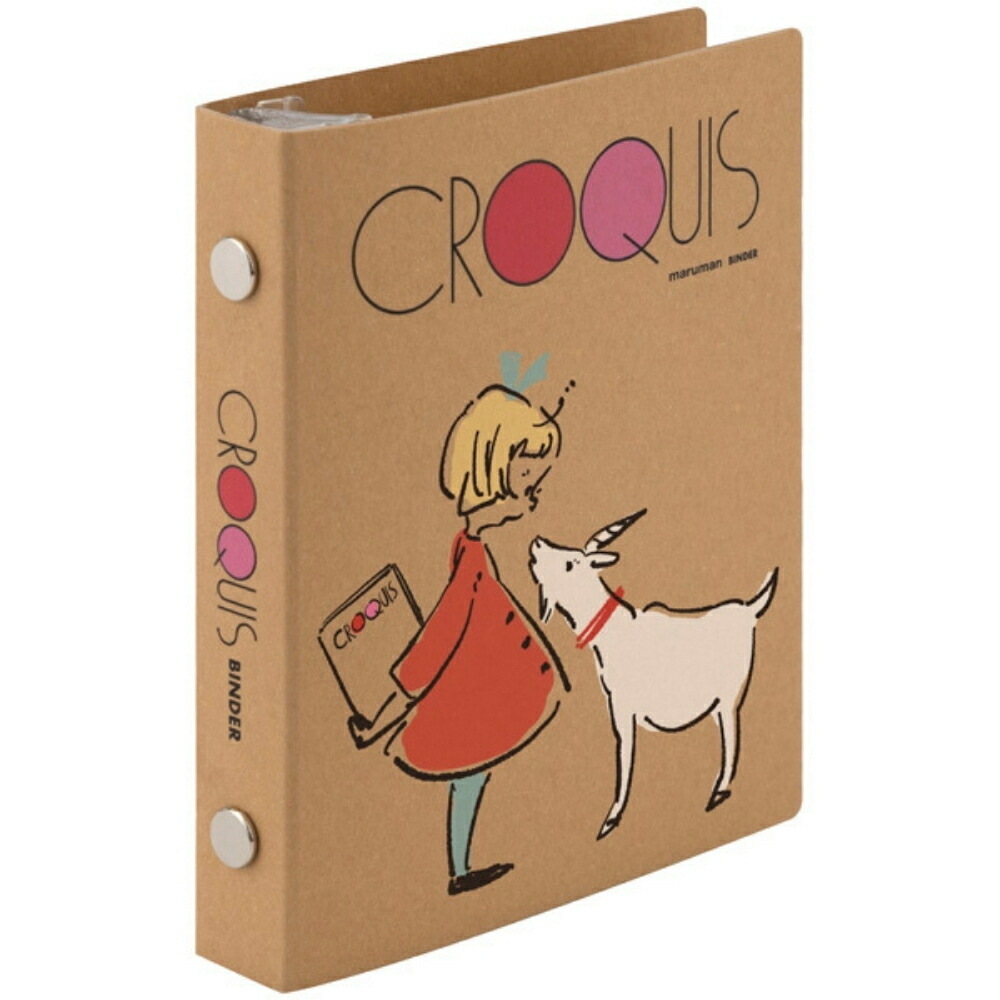 女孩與山羊 Nori Cori限定 迷你5孔活頁夾｜日本 Maruman