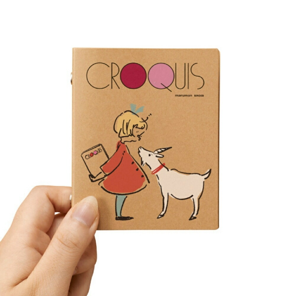 女孩與山羊 Nori Cori限定 迷你5孔活頁夾｜日本 Maruman